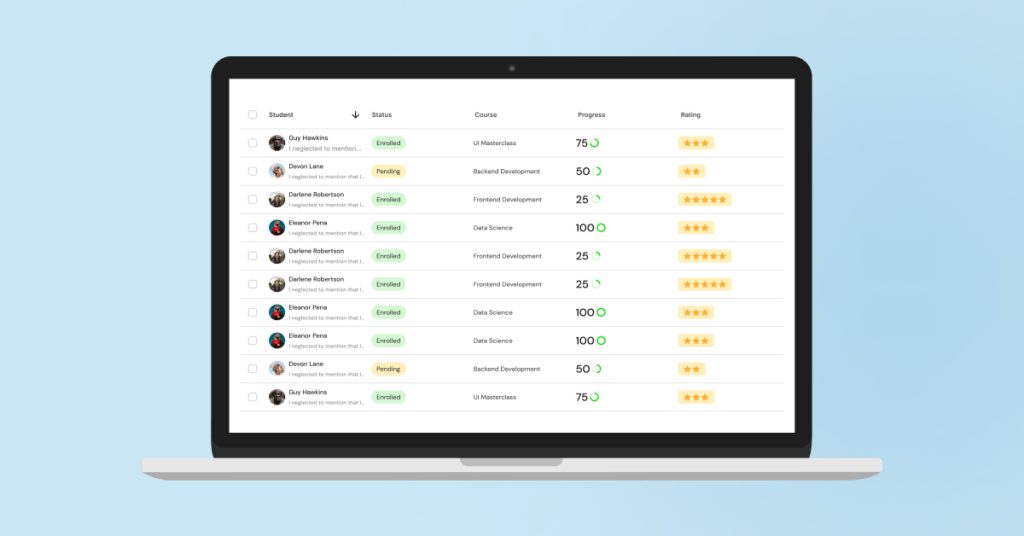 Table UX Design
