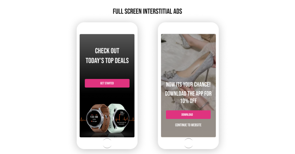 full screen interstitial ads