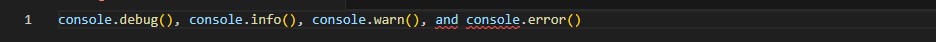 In JavaScript, use the following codes to categorize logs.