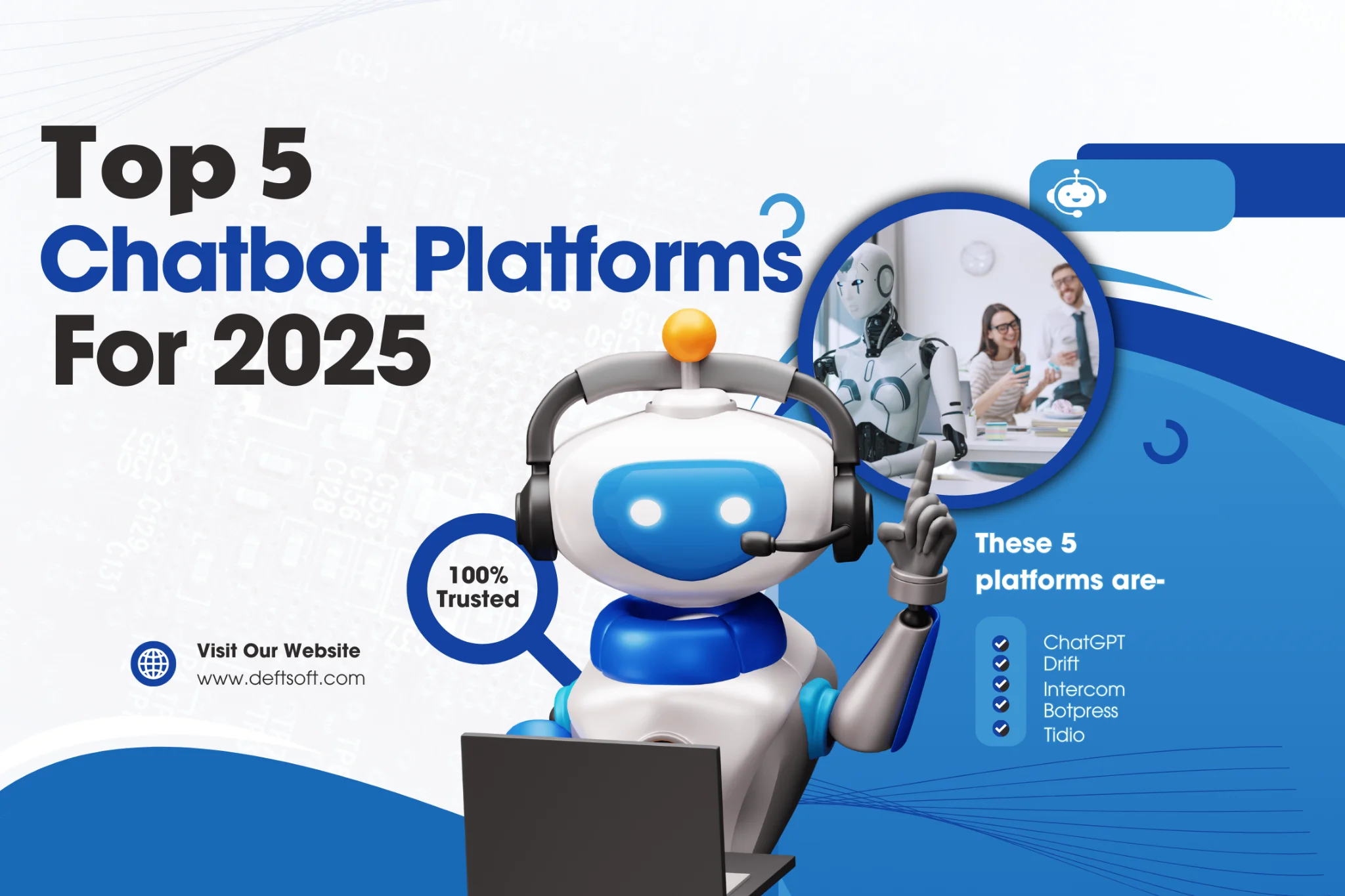 Top 5 Chatbot Platforms for 2025 and Their Features
