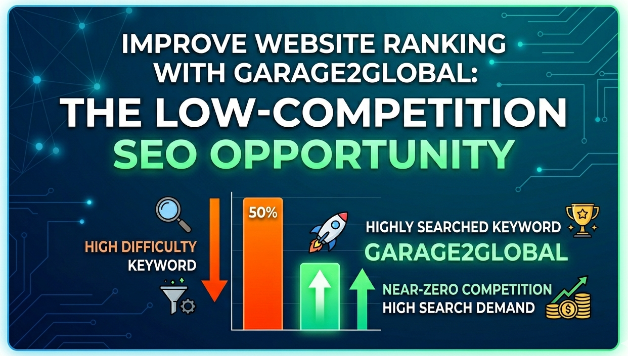 Improve Website Ranking with Garage2Global: The Low-Competition SEO Opportunity
