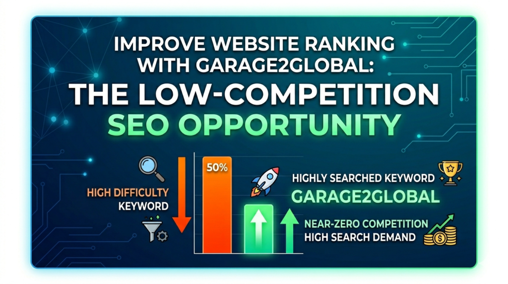 Improve Website Ranking with Garage2Global: The Low-Competition SEO Opportunity
