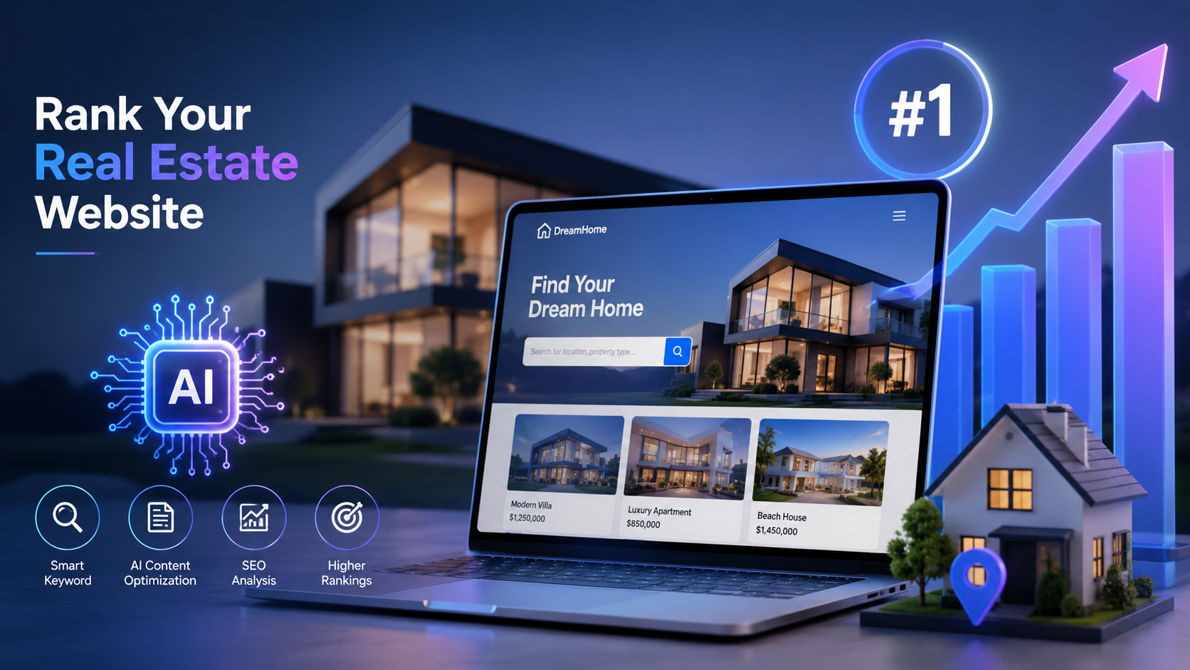 How to Rank Your Real Estate Website Faster Using AI SEO in 2026